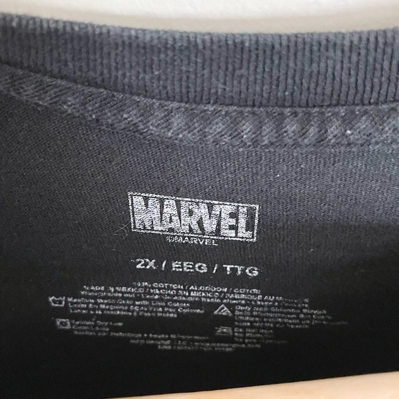 Vintage 90s Y2K Marvel Wolverine Logo Fill Black T Shirt Adult size 2XL - Picture 8 of 8